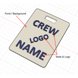 Crew Tag 3D - Red