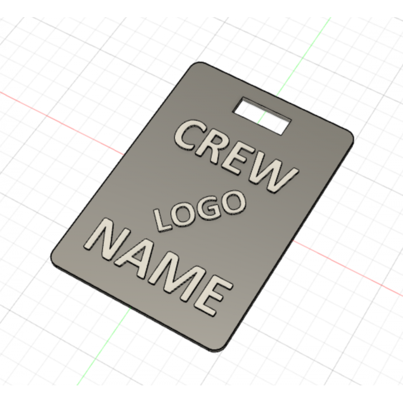 Crew Tag 3D - Grey