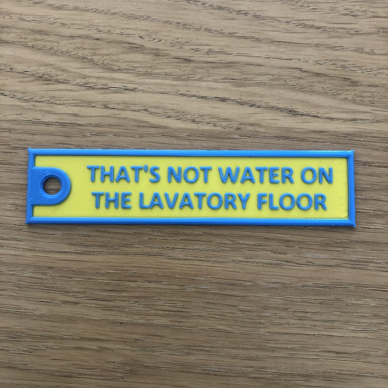 That's not water on the lavatory floor