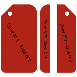Tag bagage métallique 100% personnalisable - Rouge