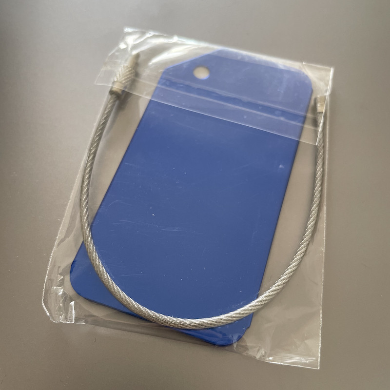 Metal bagtag 100% customizable - Blue