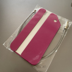Metal bagtag 100% customizable - Pink