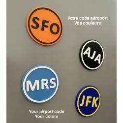 Magnet "Code Aéroport" - Sur Mesure