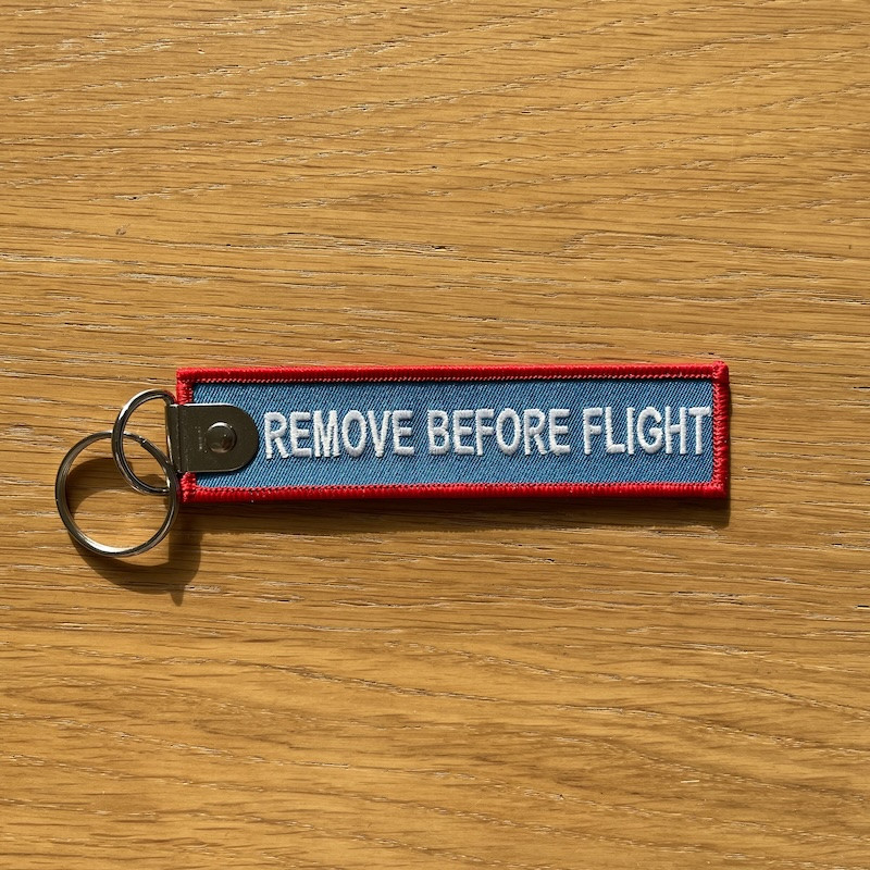 Remove Before Flight - Blue Red